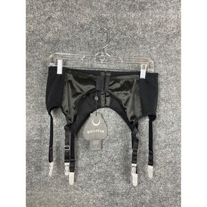 Killstar Webutant Garter Belt Women's Large Black New Satin Mesh Gothic